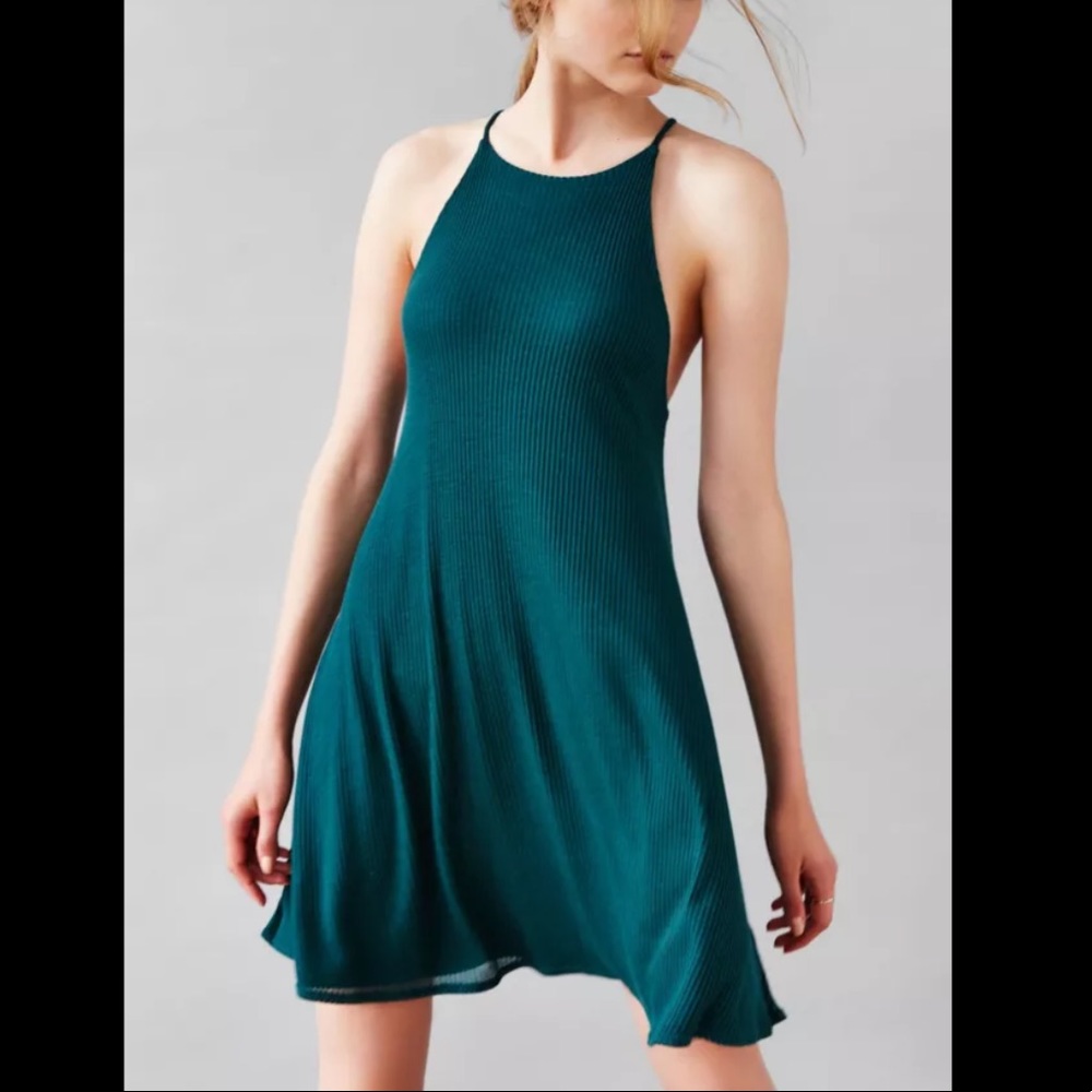 Urban outfitters silence + noise high neck ribbed dress